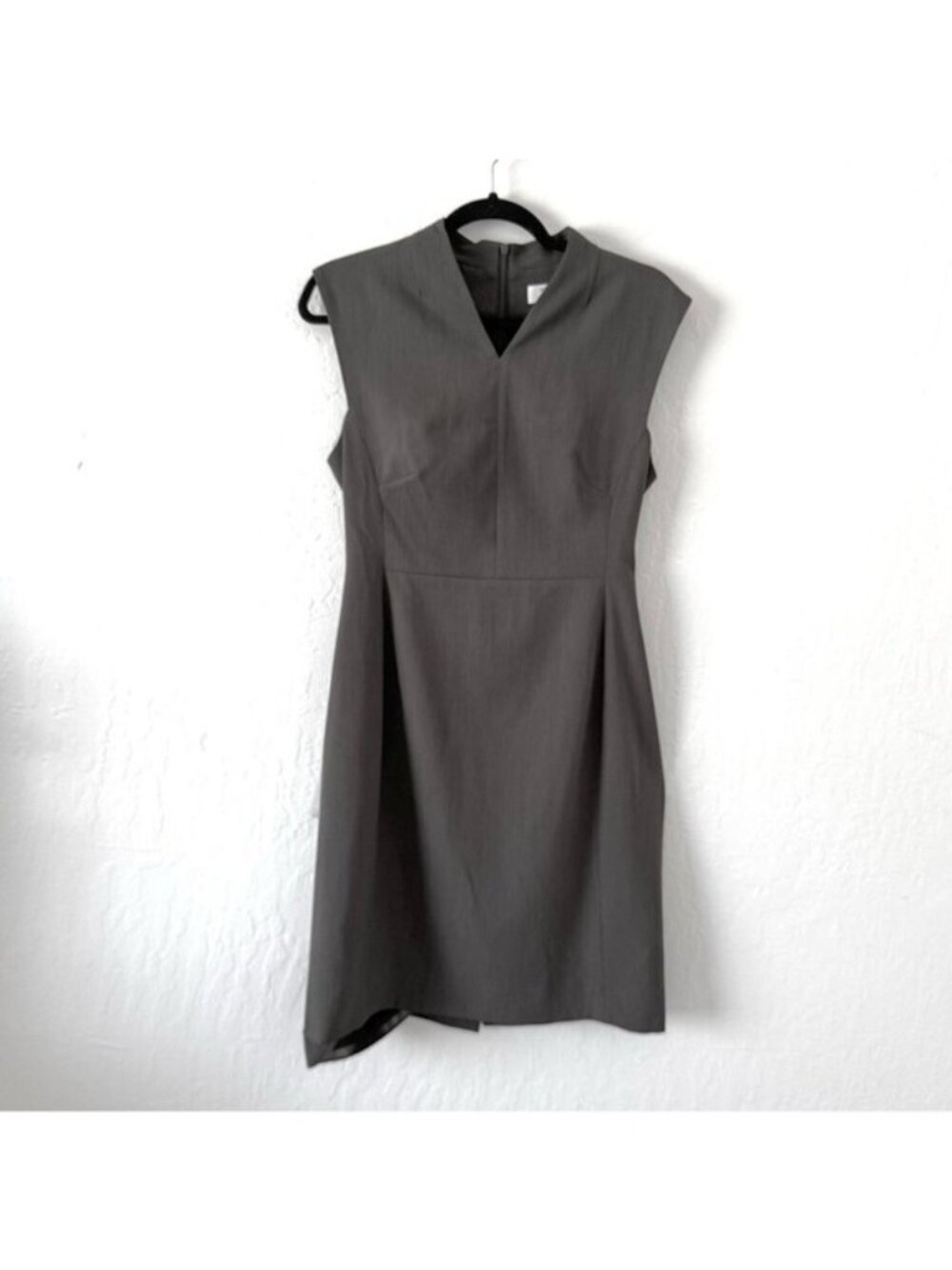MM Lafleur The Aditi 2sleeveless shift Dress Charcoal steel gray size 6 - Picture 2 of 10